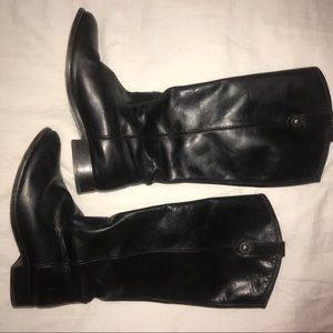 Black leather Frye boots